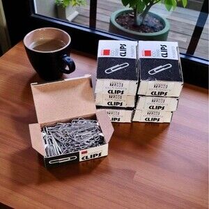Vintage ACCO Silverette Paper Clips Lot of 7 Boxes No. 1 72360 Mid Century NOS